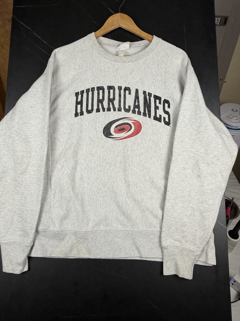 VTG Champion Sweatshirt Men’s L Carolina Hurricanes Reverse Weave NHL Distressed